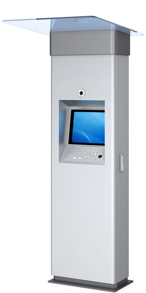 Kiosksysteme und digitale Monitorstelen aus dem System DALA sind die Sepzialisten für den Außenbereich - vor Witterung und Vandalismus geschützt.